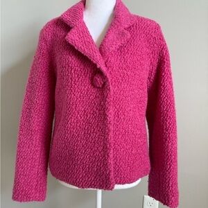 Robert Kitchen Canada Bright Pink Wool Blend Jacket Size Small